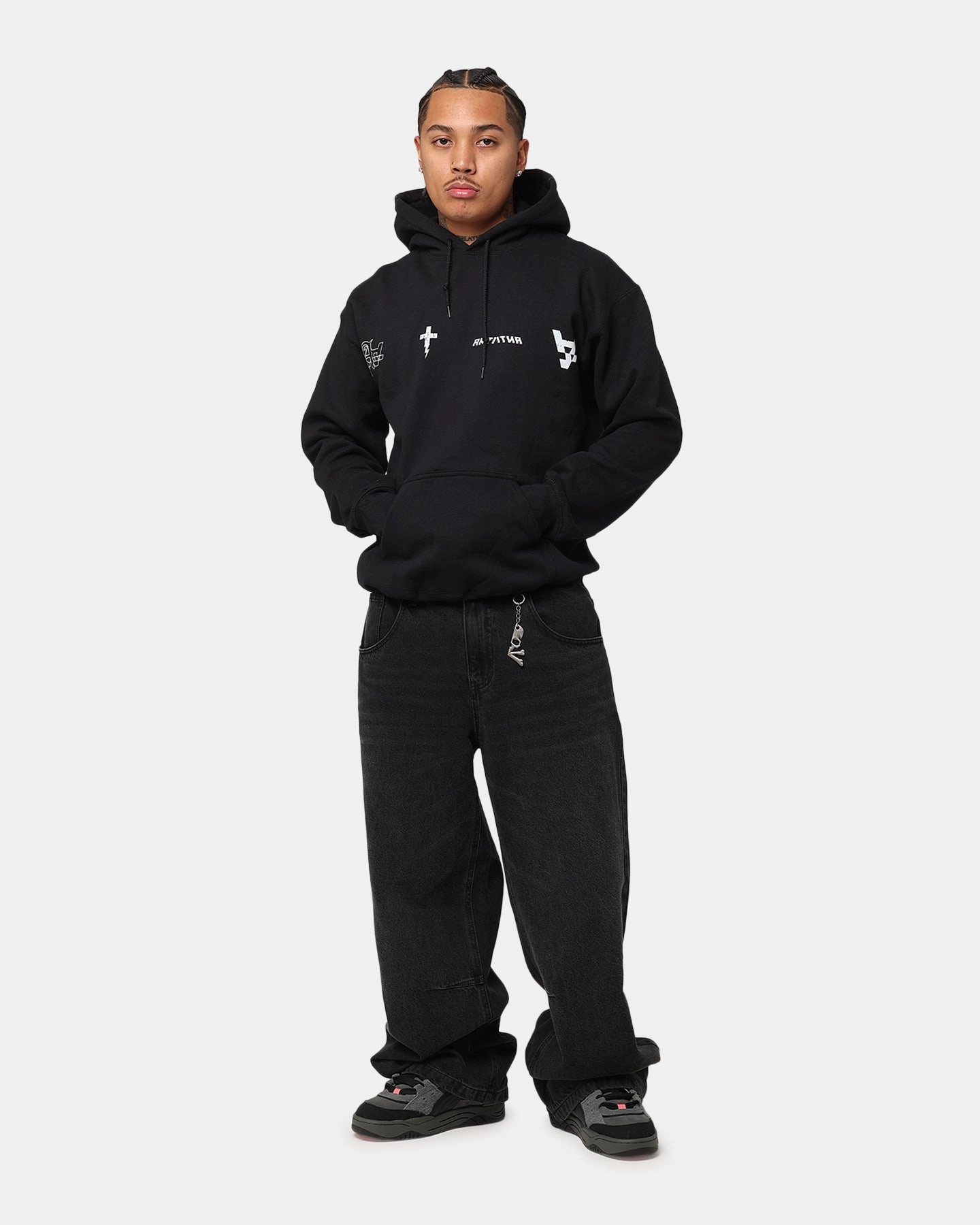 The Anti Order Stacked Hoodie Black/White suitable for spring activities Outdoor Activity