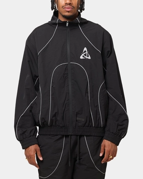 Hot HighNeck The Anti Order Stereo Nylon Track Jacket Black