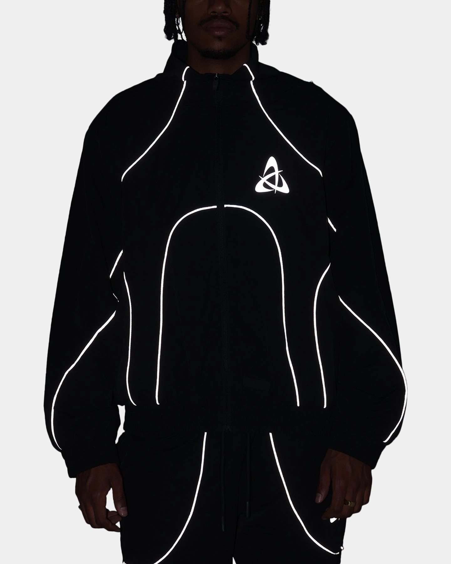 Noise Reducing Fabric Change The Anti Order Stereo Nylon Track Jacket Black