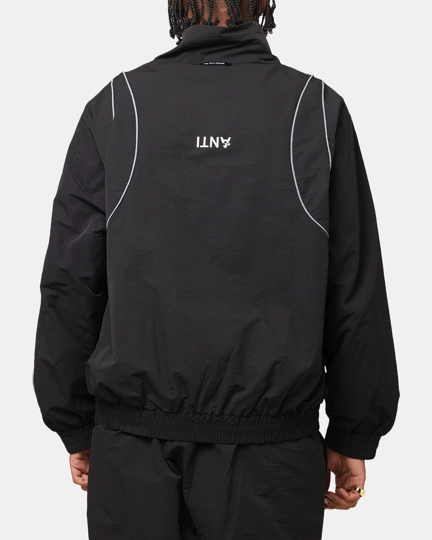 The Anti Order Stereo Nylon Track Jacket Black Streetwear Fashion Soft Touch