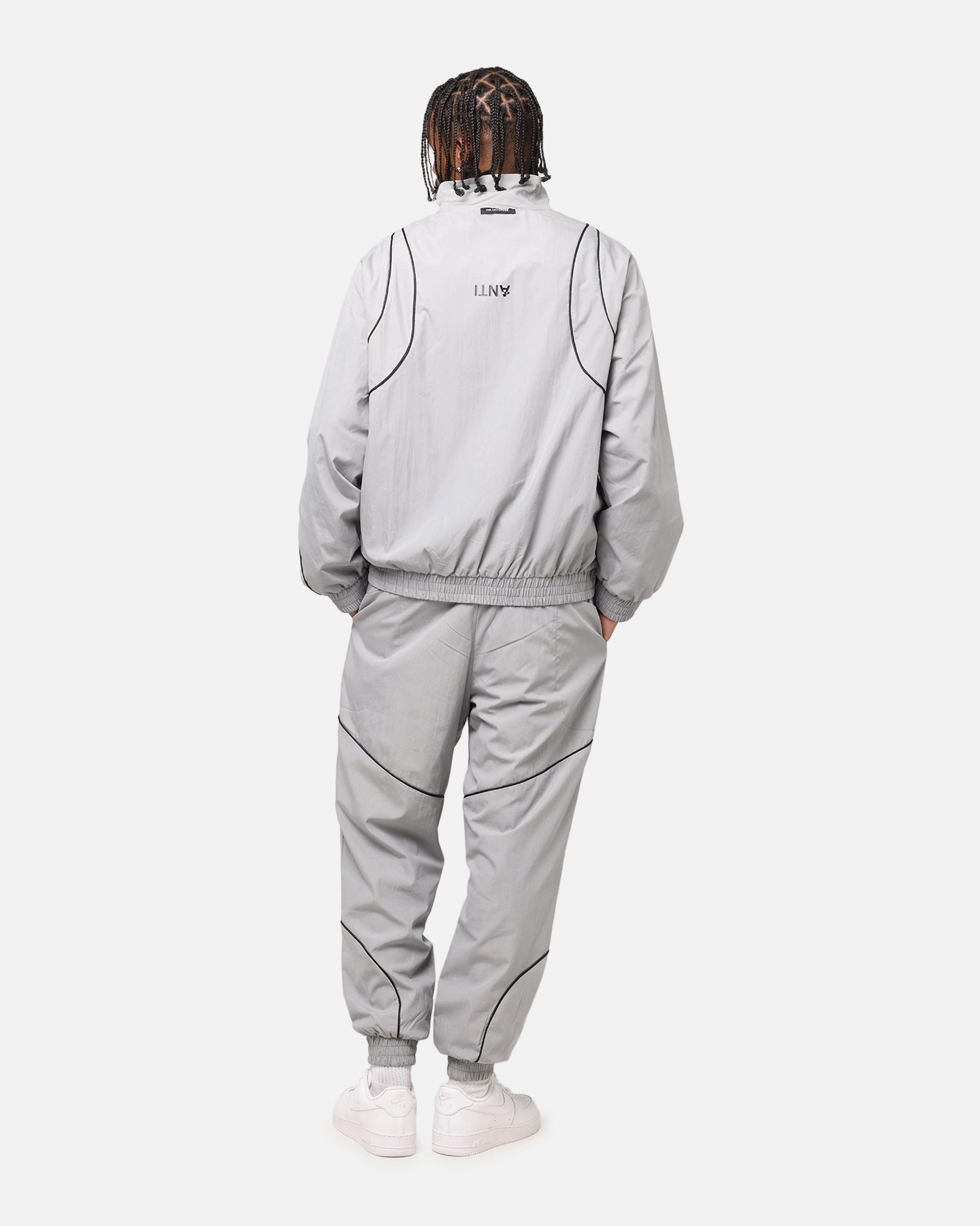 The Anti Order Stereo Nylon Track Jacket Grey Button