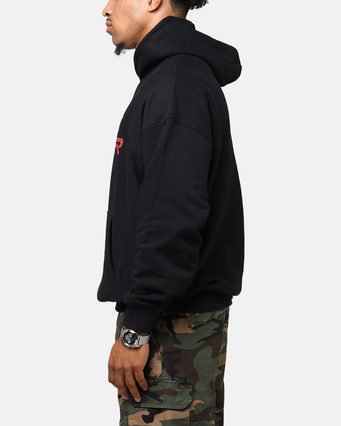 Airflow channels Cross Back Ventilation Design The Anti Order Tori Boxy Hoodie Black/Red