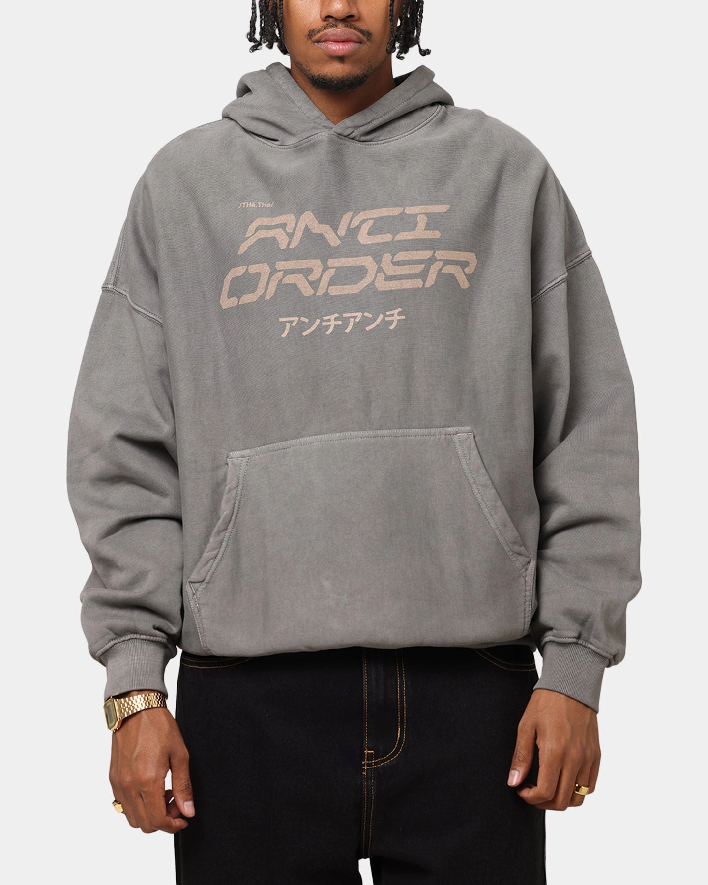 coastal region The Anti Order Tori Boxy Hoodie Washed Charcoal