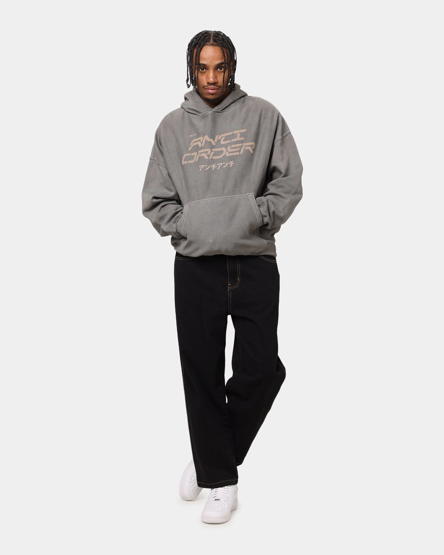 Urban use The Anti Order Tori Boxy Hoodie Washed Charcoal
