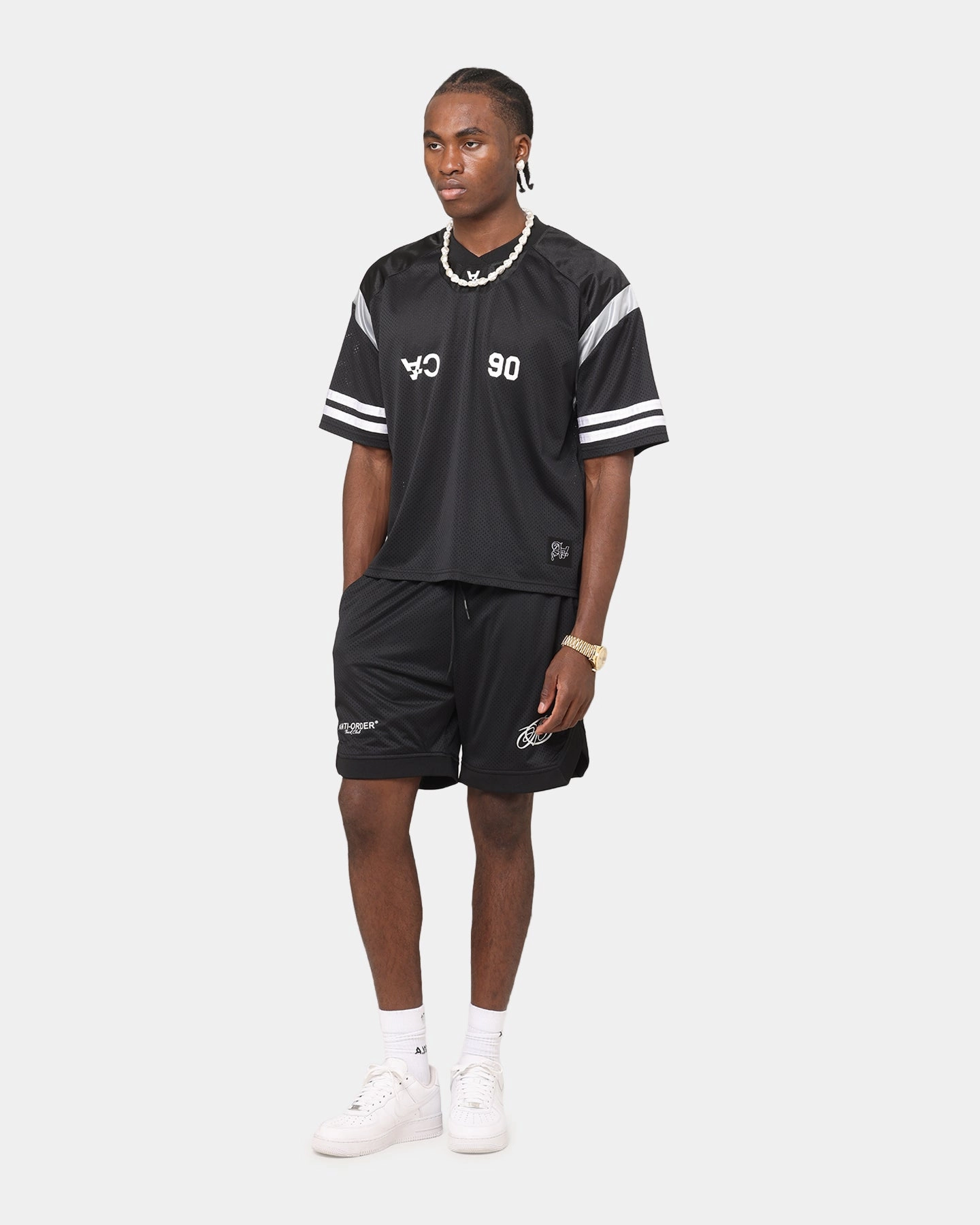 The Anti Order Track Club Basketball Shorts Black/Grey Sports Comfort Low Profile Closure System