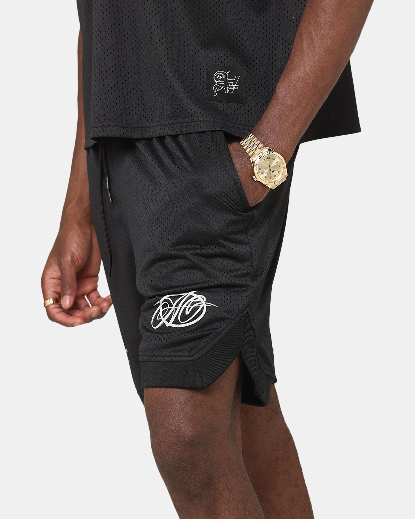 The Anti Order Track Club Basketball Shorts Black/Grey kids' style ElasticHem