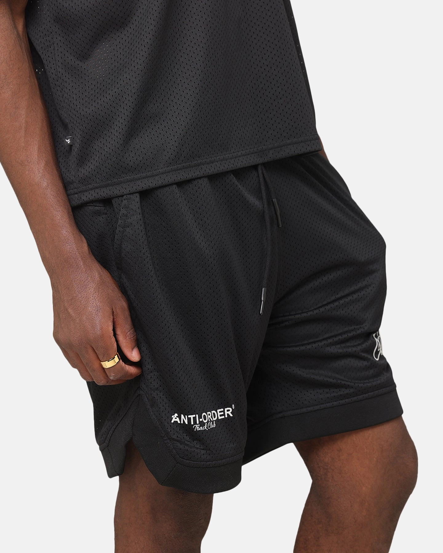 The Anti Order Track Club Basketball Shorts Black/Grey Durable Feel