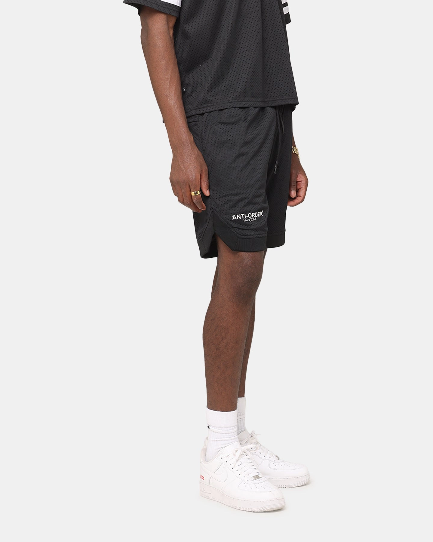 Timeless Look Clean Lines The Anti Order Track Club Basketball Shorts Black/Grey