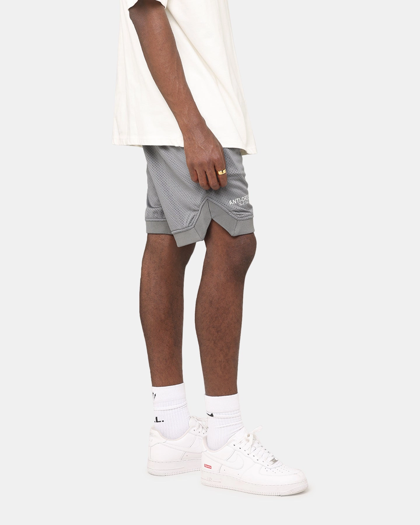 The Anti Order Track Club Basketball Shorts Dark Grey/Grey outdoor concert style
