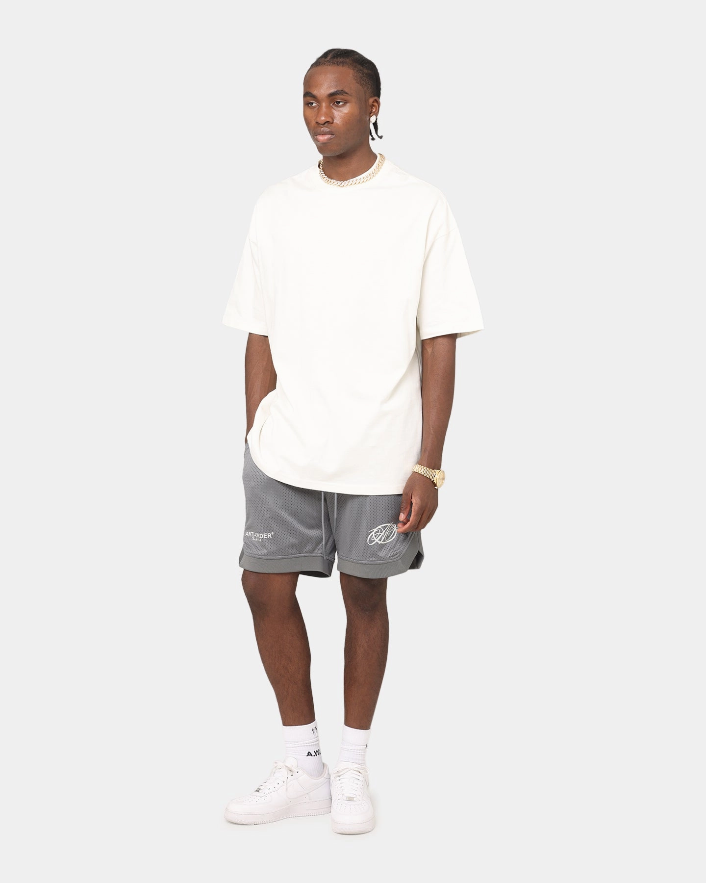 Rough texture Anti Pilling Technology The Anti Order Track Club Basketball Shorts Dark Grey/Grey