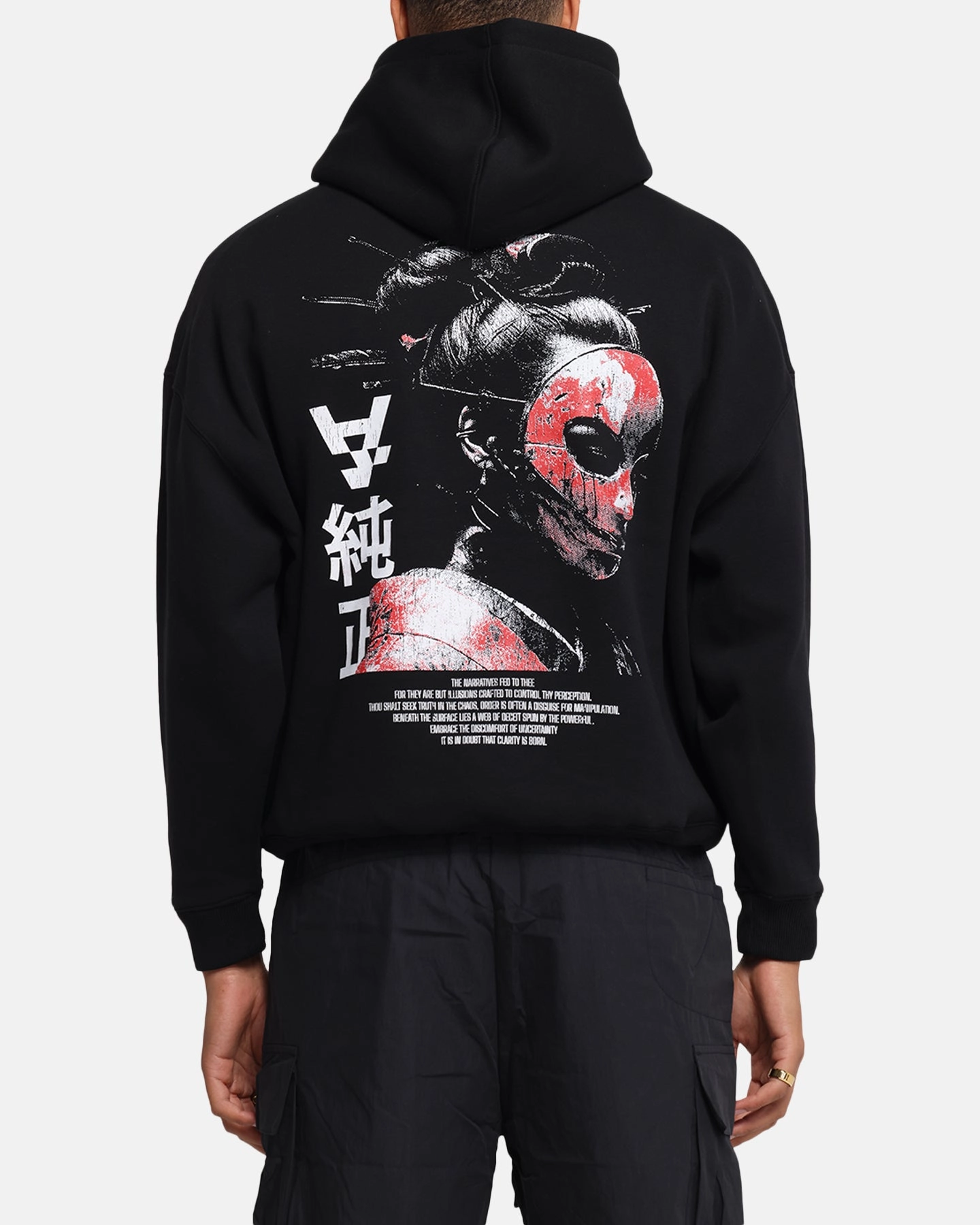 The Anti Order Truth In Chaos Boxy Hoodie Black Network - connected