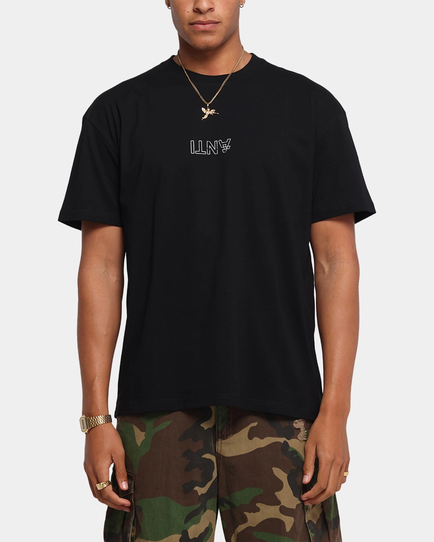 The Anti Order Truth In Chaos Boxy T-Shirt Black Trendy Wearable