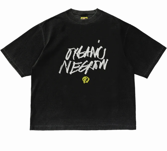 The Fruit Mkt Organic Negro T-shirt 'Black Neon' Soft Layering Stylish Fit