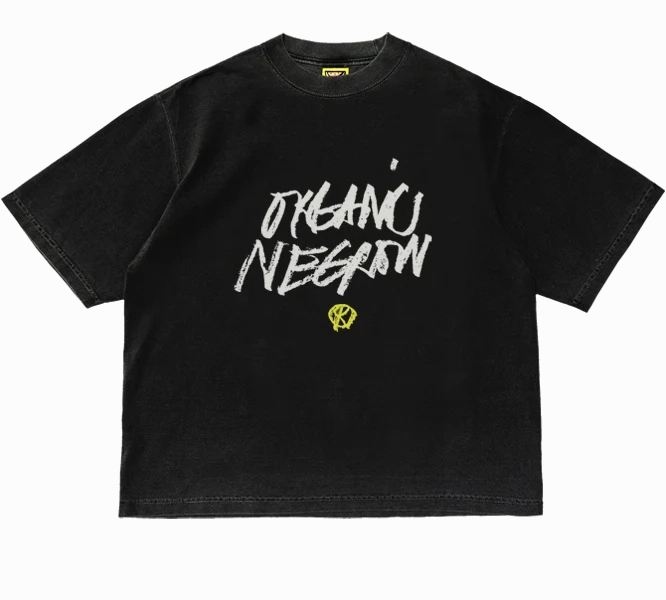 The Fruit Mkt Organic Negro T-shirt 'Black Neon' Breezy Comfort Versatile Look