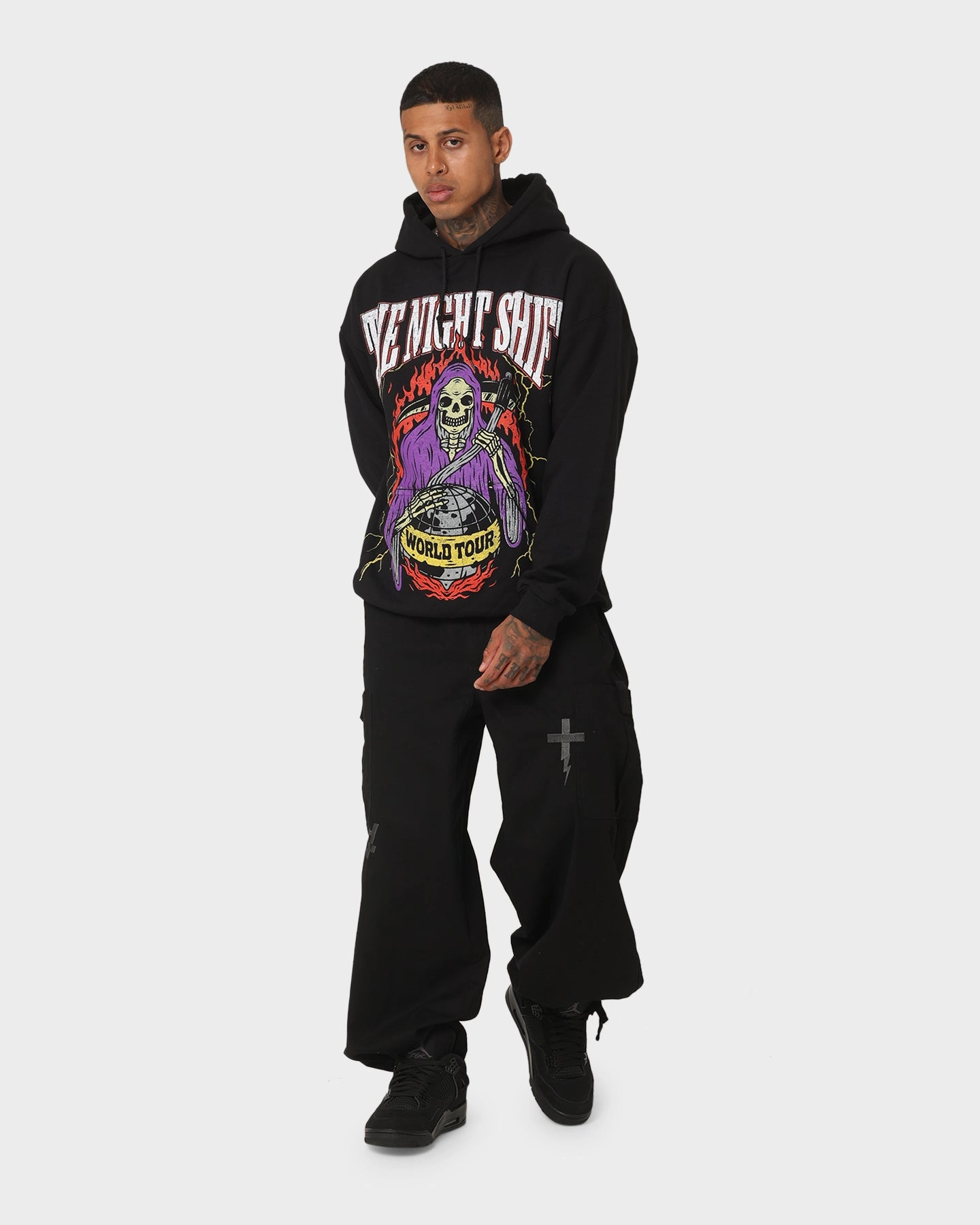 The Night Shift World Tour Hoodie Black Soft Inner Lining Wind Friendly