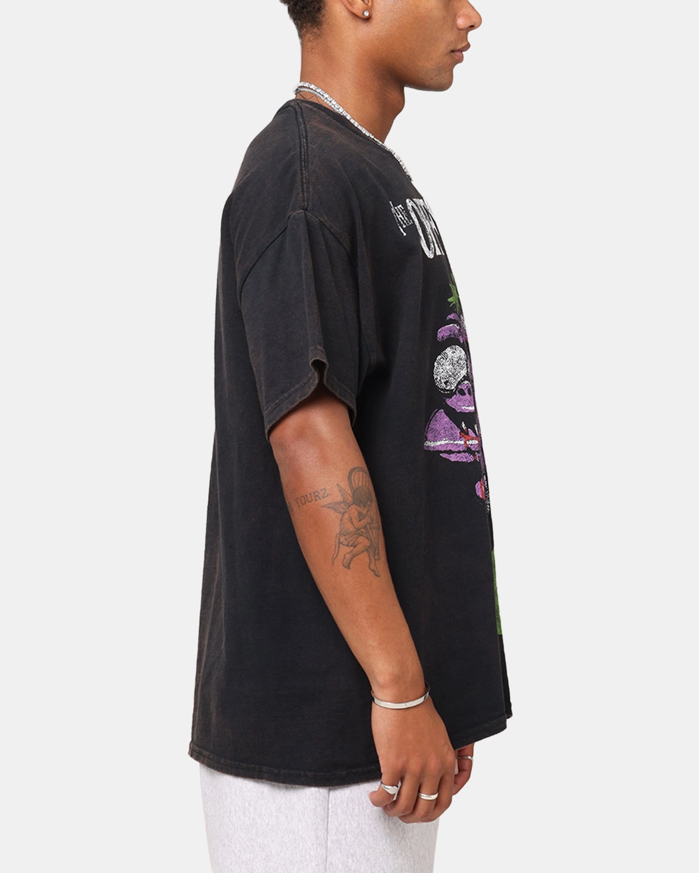 The Offspring Arm Bite T-Shirt Black Movie Night Flexible Collar