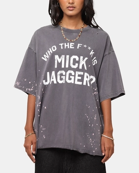 Cashmere combination Easy-to-Style Top The Rolling Stones Who The F Is Mick T-Shirt Washed Black