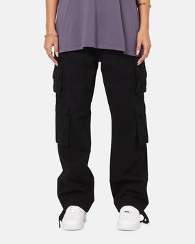 Saint Morta Modern Utility Cargo Pants Washed Black RecyclablePackaging Street Comfort