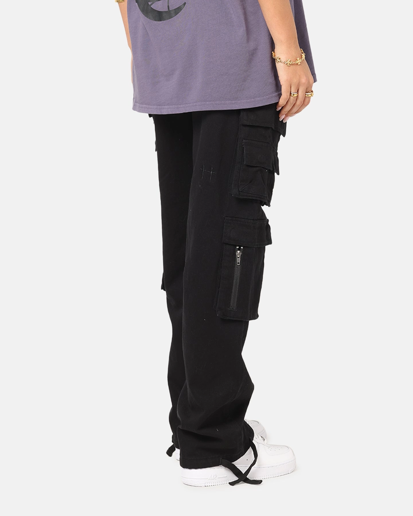 Perfectly Fit Saint Morta Modern Utility Cargo Pants Washed Black