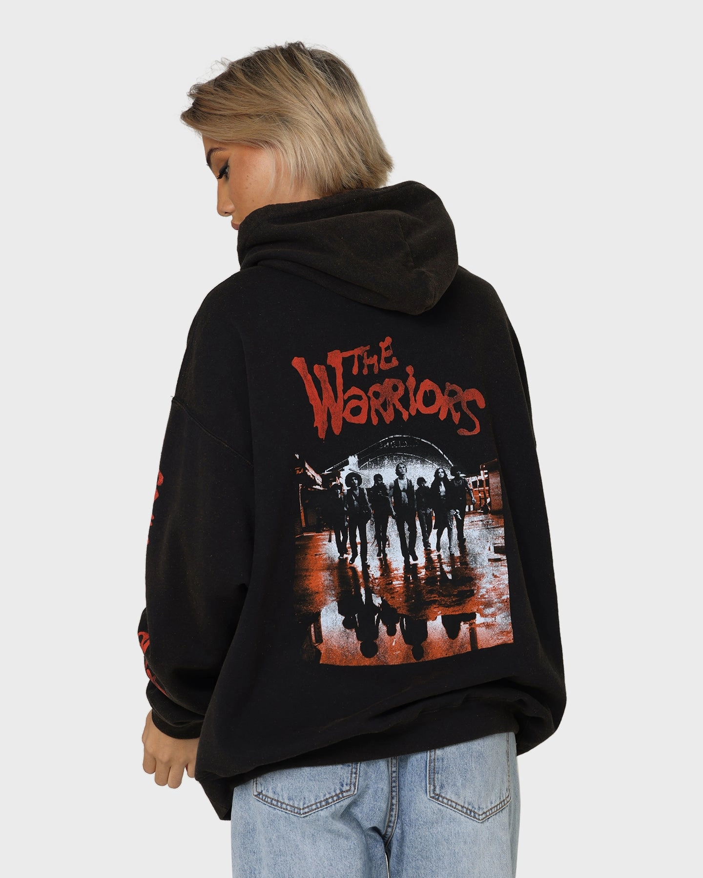 American Thrift X The Warriors The Warriors Vintage Hoodie Black Wash Solid-color Booking