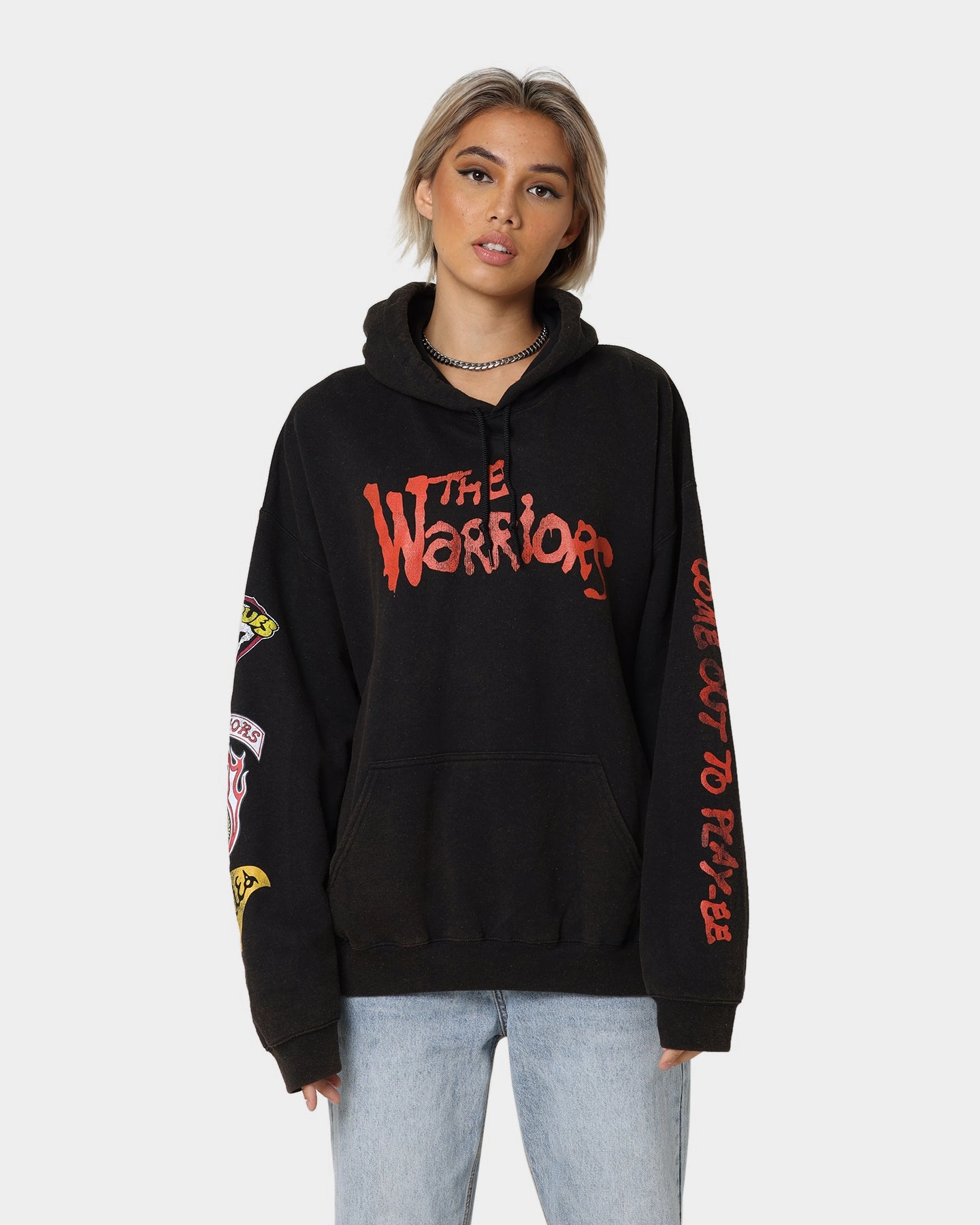 Chic Look American Thrift X The Warriors The Warriors Vintage Hoodie Black Wash
