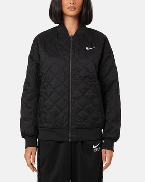 Insulated Core Protect Nike Women's Sportswear Reversible Varsity Bomber Jacket Black/White