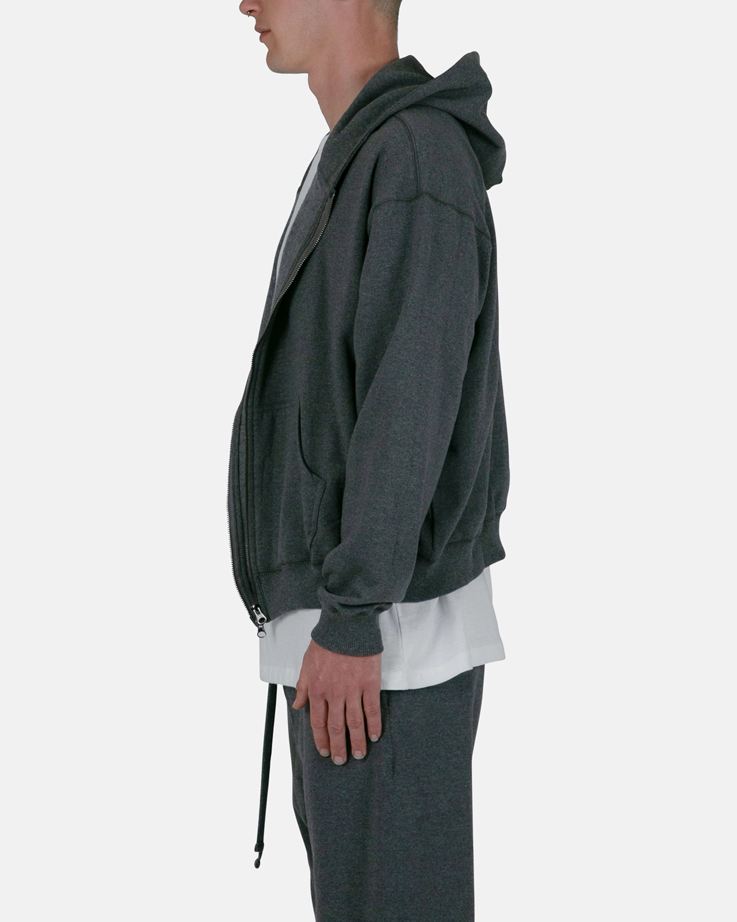 MNML Basic Zip Up Hoodie Dark Heather suitable for cultural festivals Give