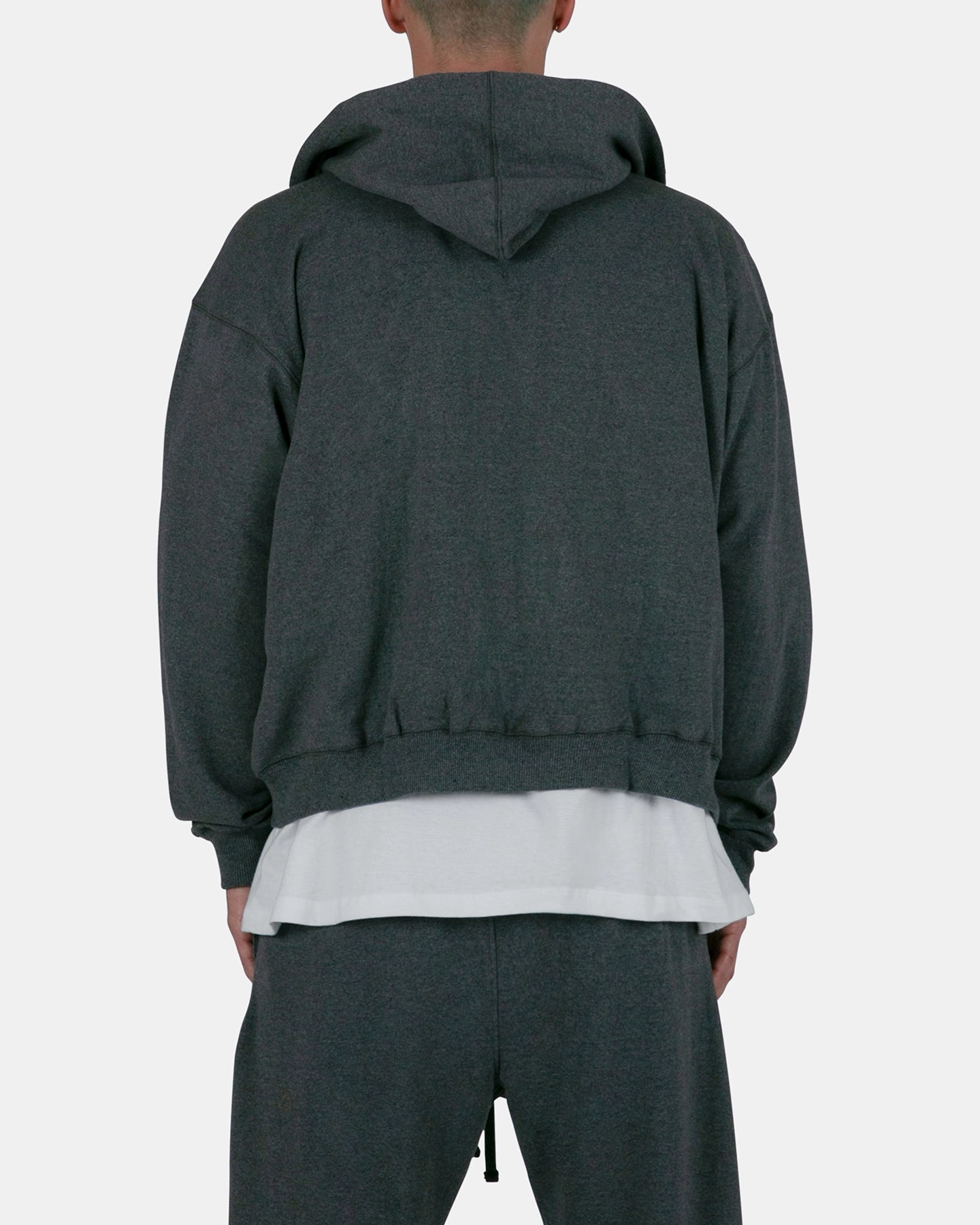 Stylish Aid MNML Basic Zip Up Hoodie Dark Heather