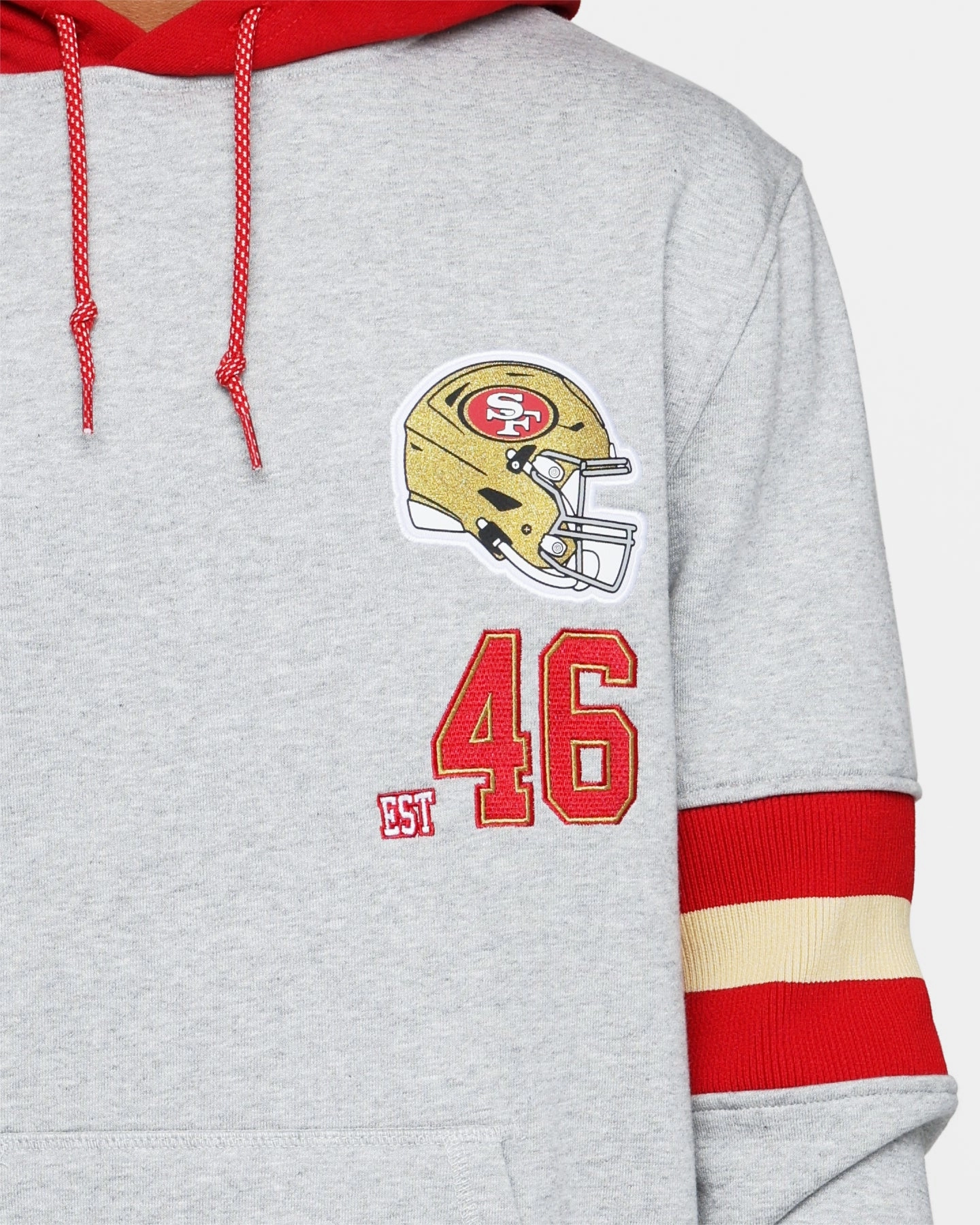 New Era San Francisco 49ers Hoodie Grey High Density Weave Powder