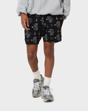 yoga clothing Carre Big Bandana Knitted Shorts Black