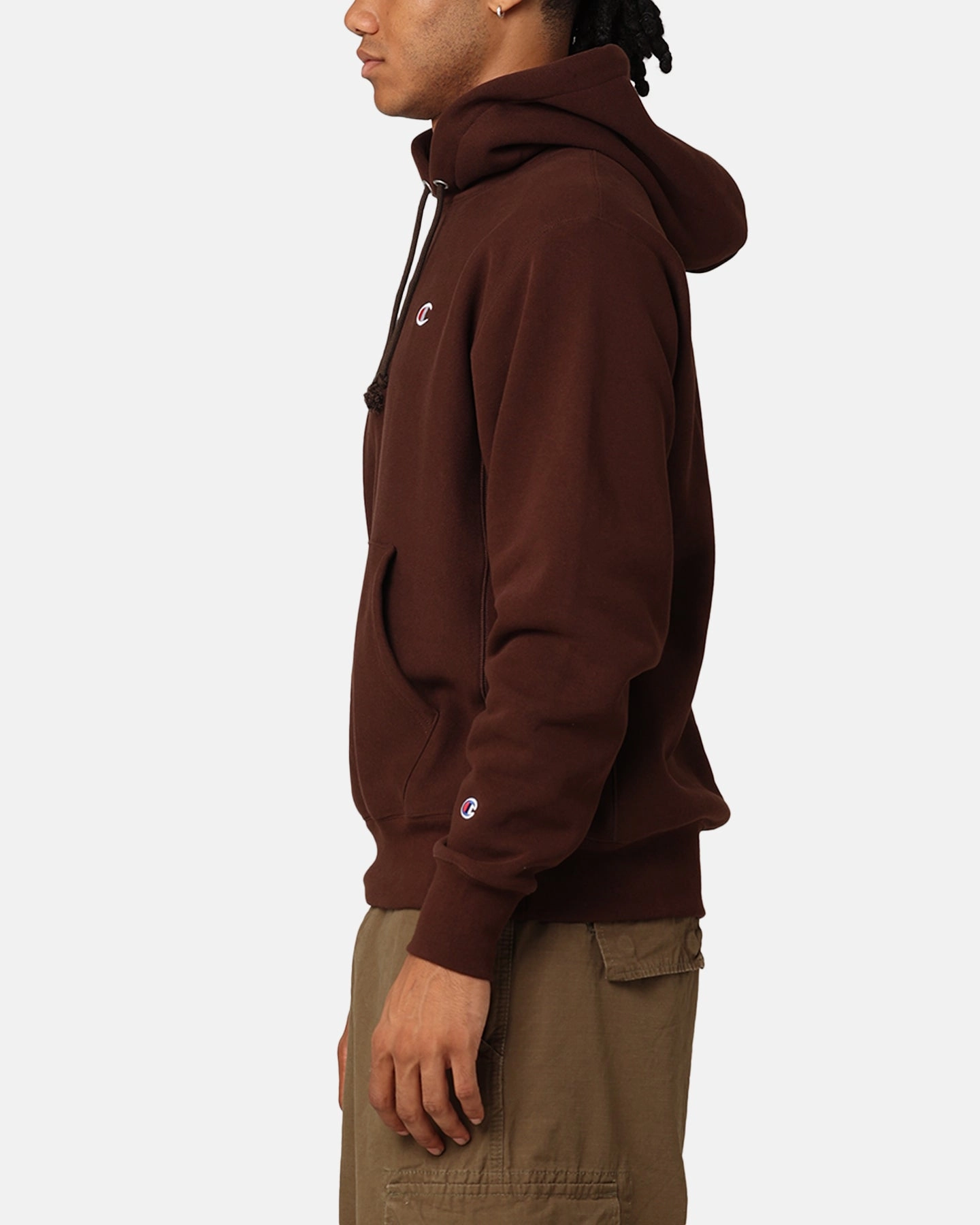 suitable for city tours Champion Reverse Weave Small C Hoodie Brown
