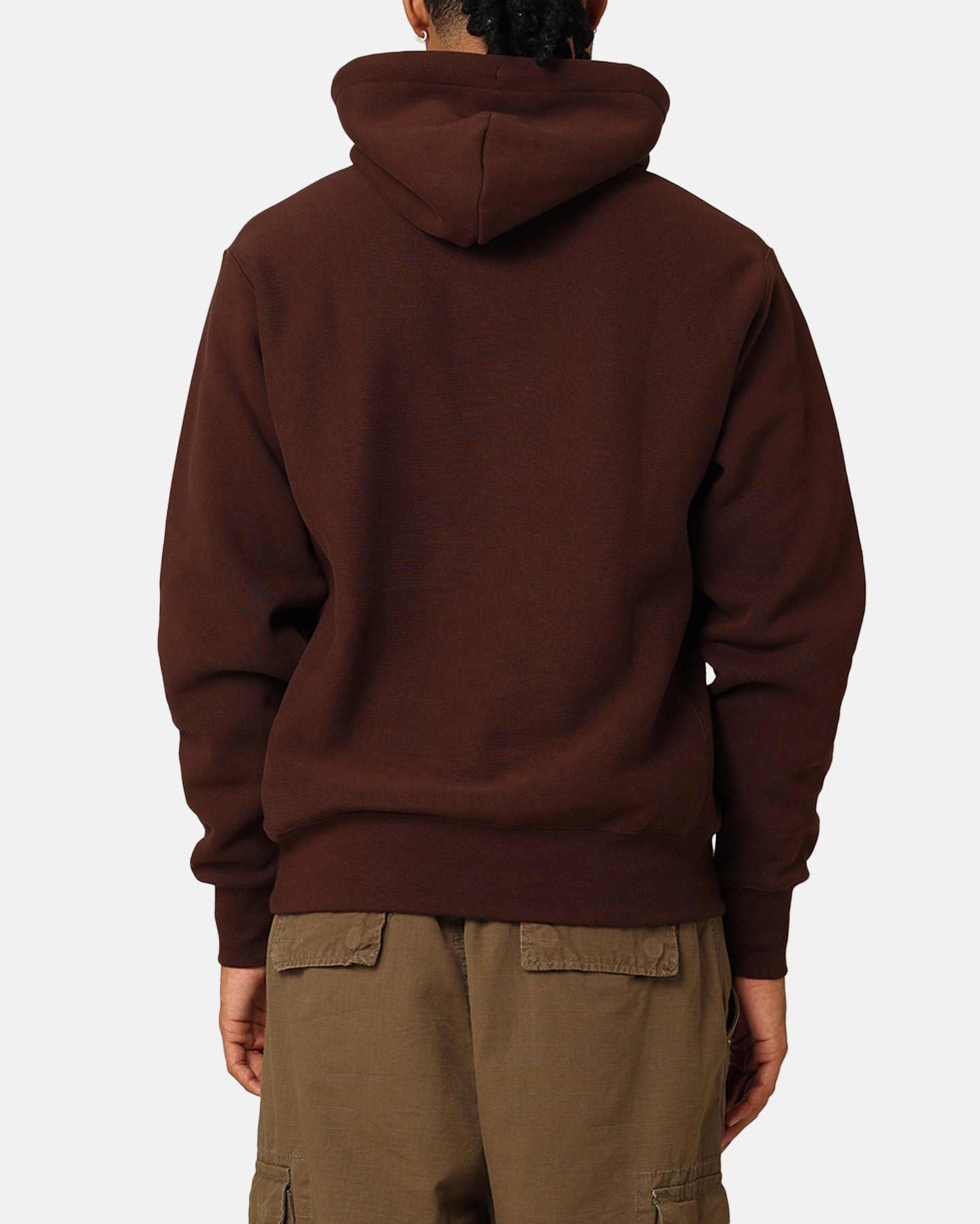 Champion Reverse Weave Small C Hoodie Brown Dance hypoallergenic material