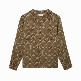 Honor The Gift Floral Button Up 'Olive' Camouflage Print Ergonomic Sleeve Cut