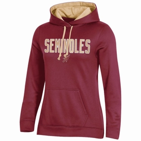 Champion Women's Seminoles Arrowhead Design Hood - Garnet Layered Cut Daily Smooth