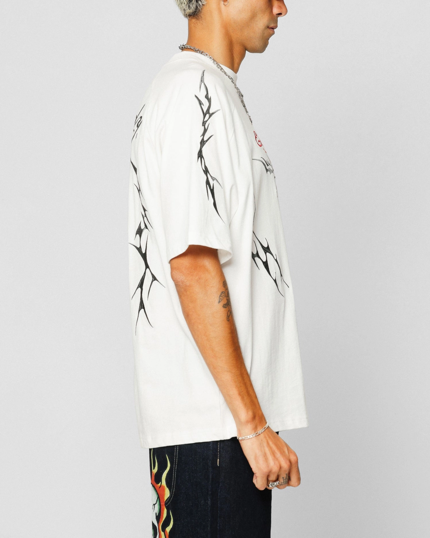 Active Lifestyle Ed Hardy Techno Oversized T-Shirt Vintage Wash