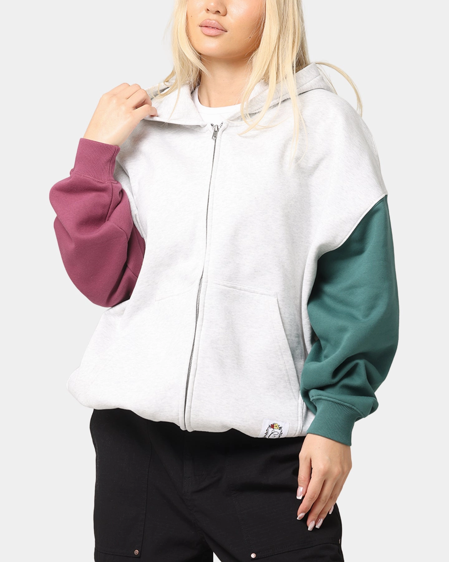 Carre Floral Full Zip Hoodie Multi Supply