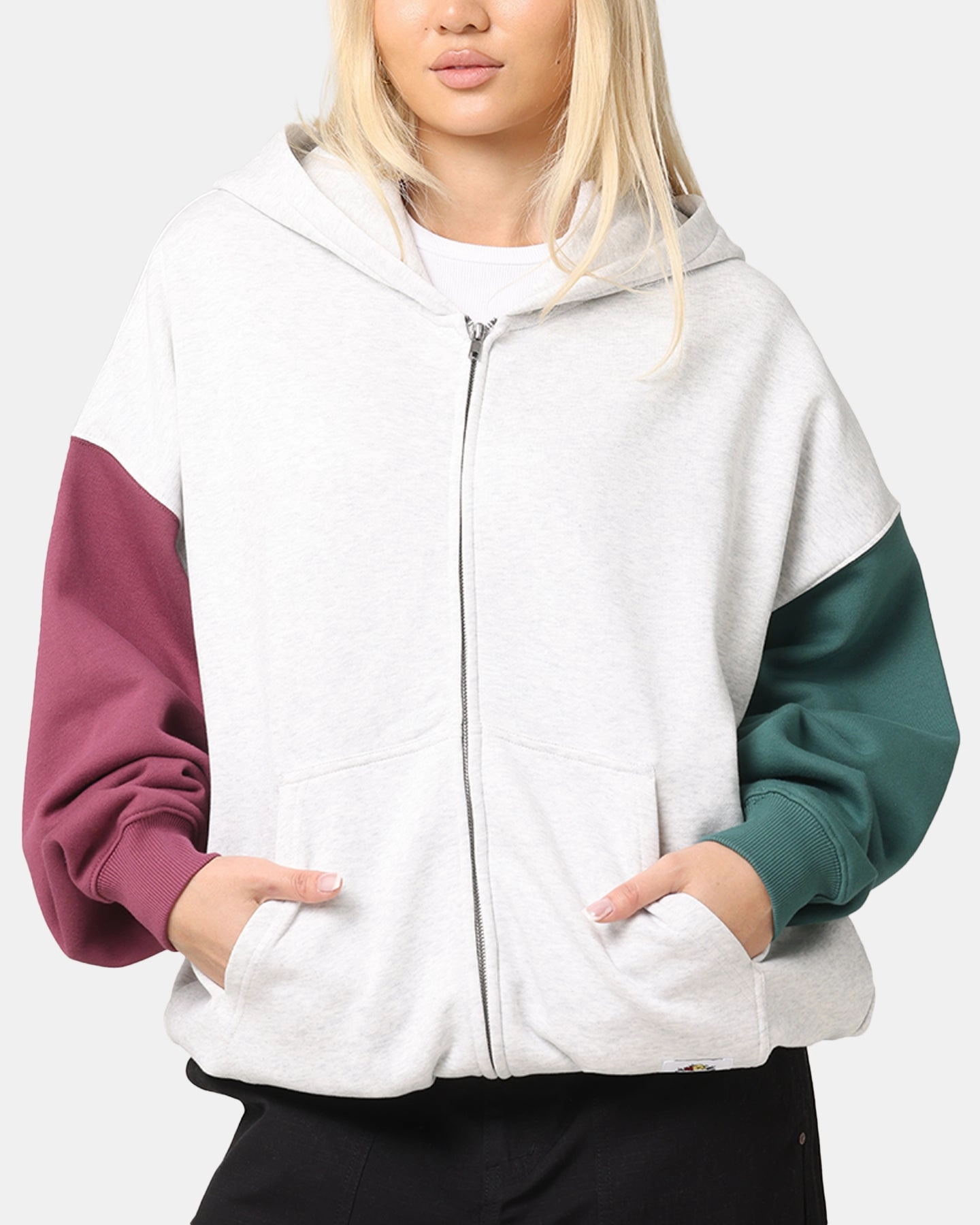 Carre Floral Full Zip Hoodie Multi Standard Quick Closure