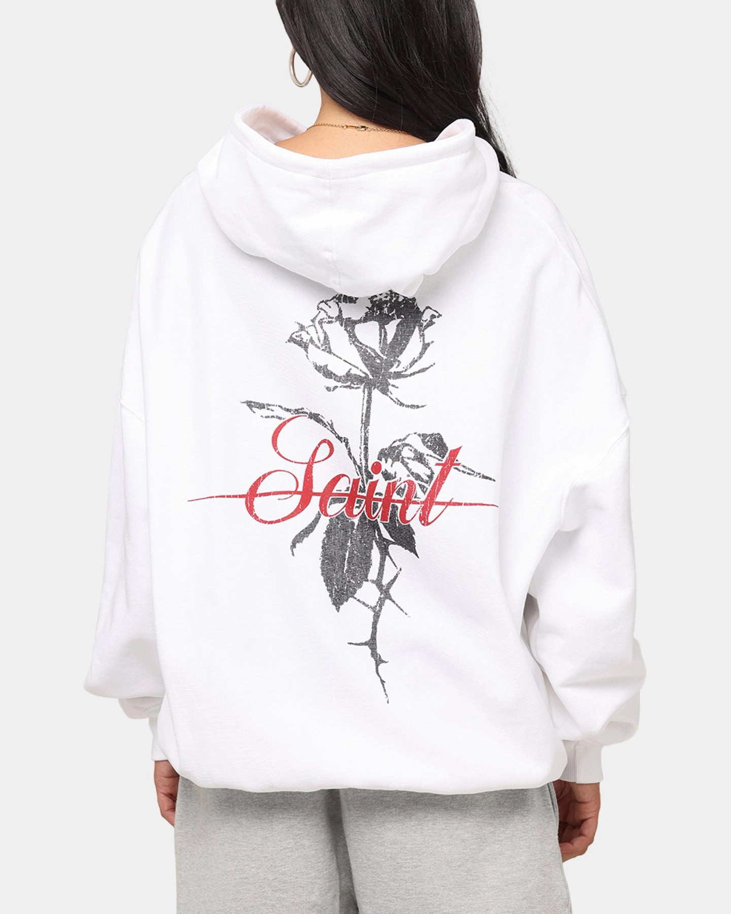 festival - goers Saint Morta St Valentines Boxy Hoodie White