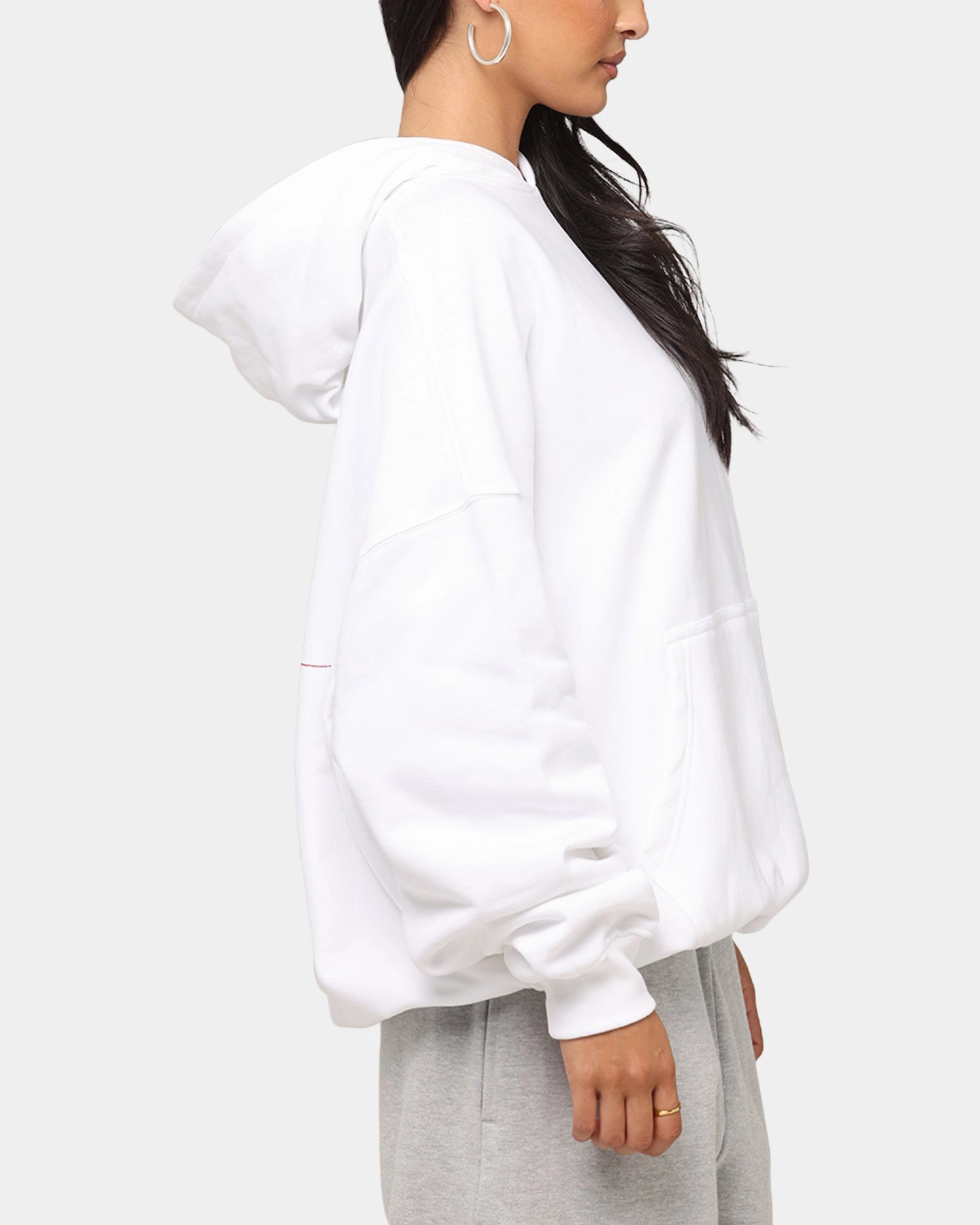 Saint Morta St Valentines Boxy Hoodie White Perforated Details Trendy Jacket Design
