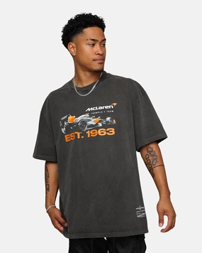 Mitchell & Ness X McLaren X Culture Kings Las Vegas Collection Vintage Poster T-Shirt Black Wash QuickDry Material Modern Outfit