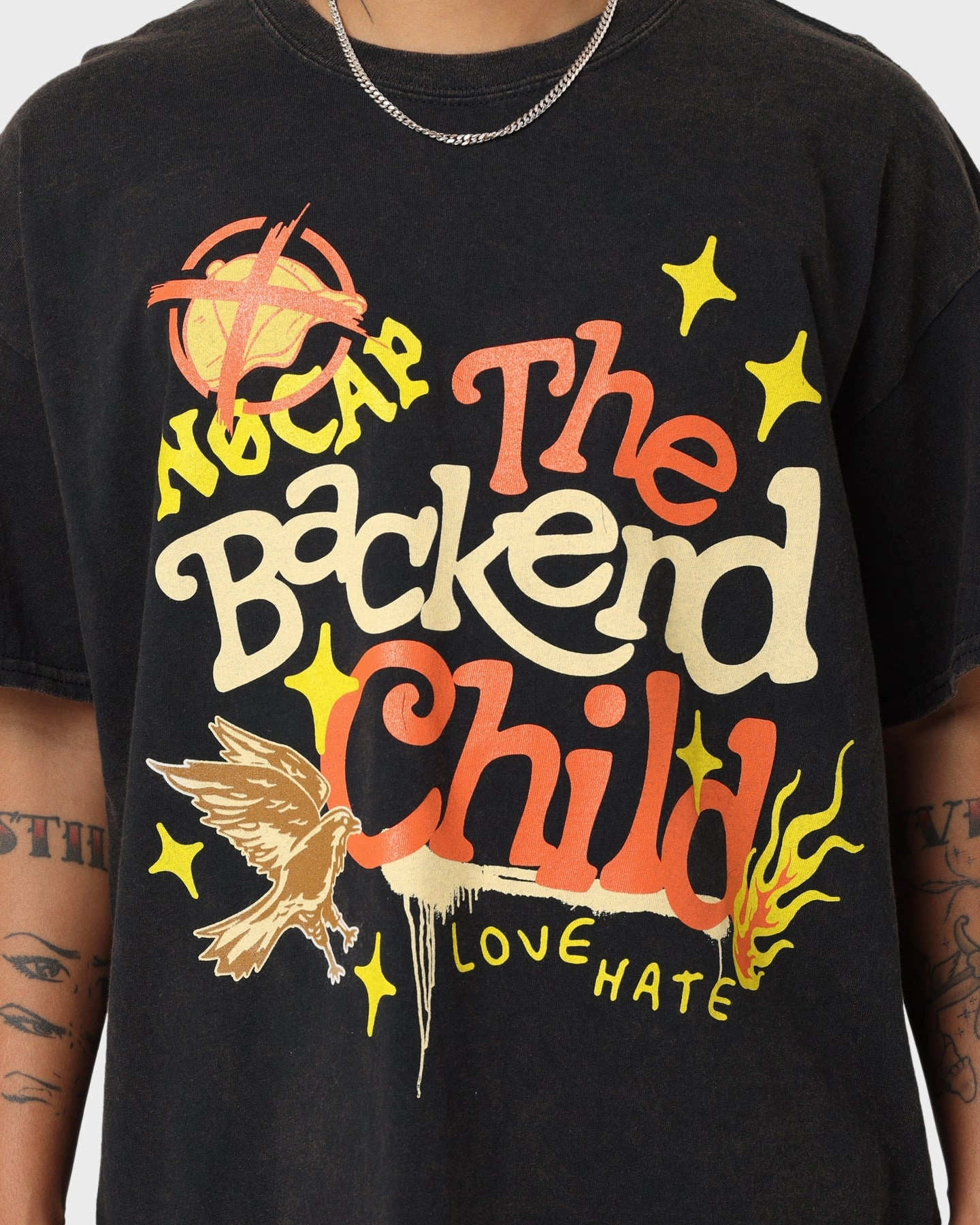 Retro nostalgia Cozy Fit Goat Crew Backend Child Vintage T-Shirt Black Wash