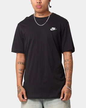 Hypoallergenic Fibers Structured silhouette Nike Sportswear Club T-Shirt Black/White
