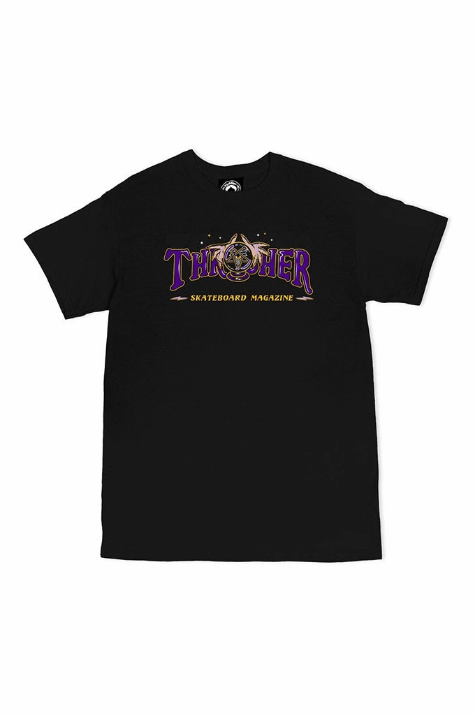 Thrasher Fortune Logo SS Tee Versatile and Stylish StretchReinforcedArmholes