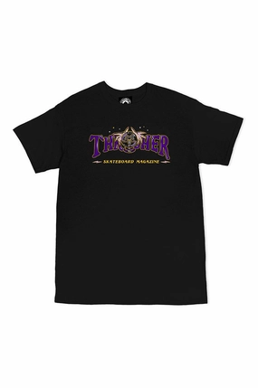 monochromatic FlexibleKnit Thrasher Fortune Logo SS Tee