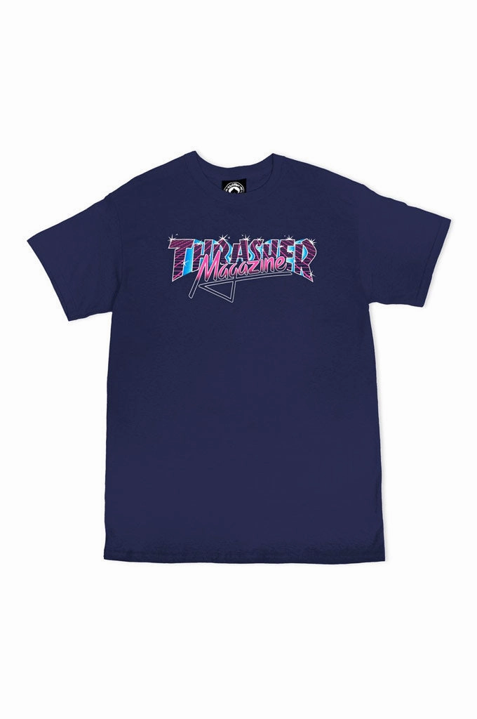 V neck style Halloween Thrasher Vice Logo Tee