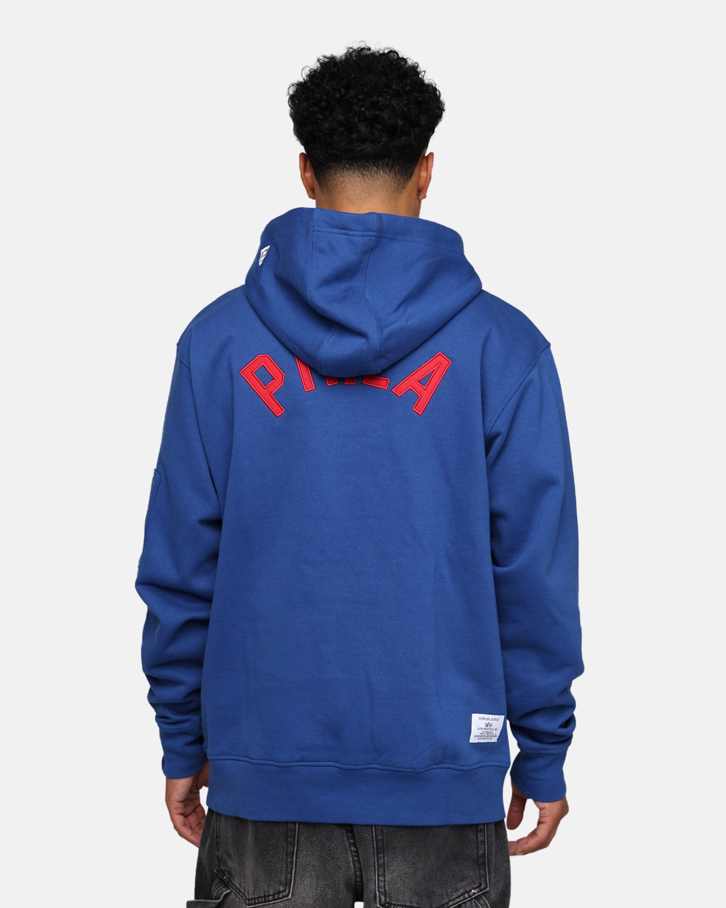New Era X Alpha Industries Philadelphia 76ers Zipper Hoodie Blue University