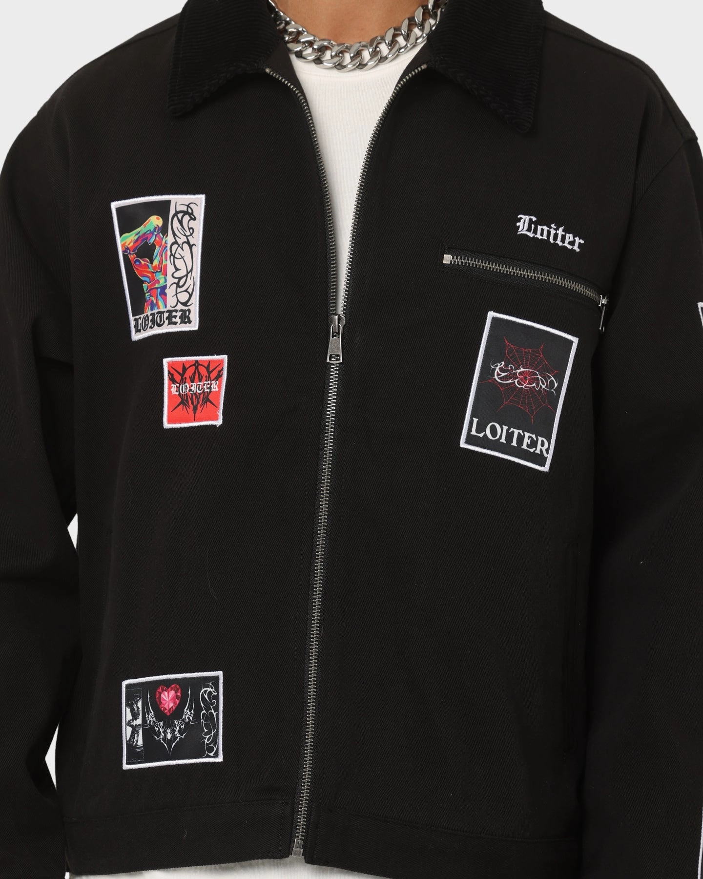 Gender - neutral Loiter Patchwork Jacket Black