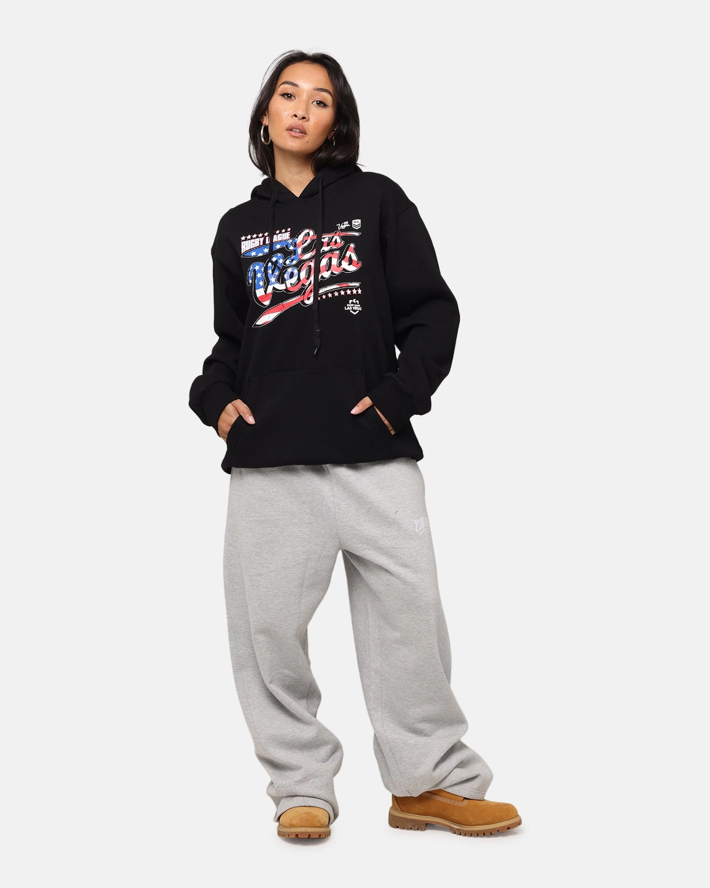 Resource - efficient long term projects Tidwell NRL 2025 Las Vegas Round Flag Hoodie Black