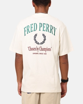 Fred Perry Embroidered Champion T-Shirt Ecru insulated