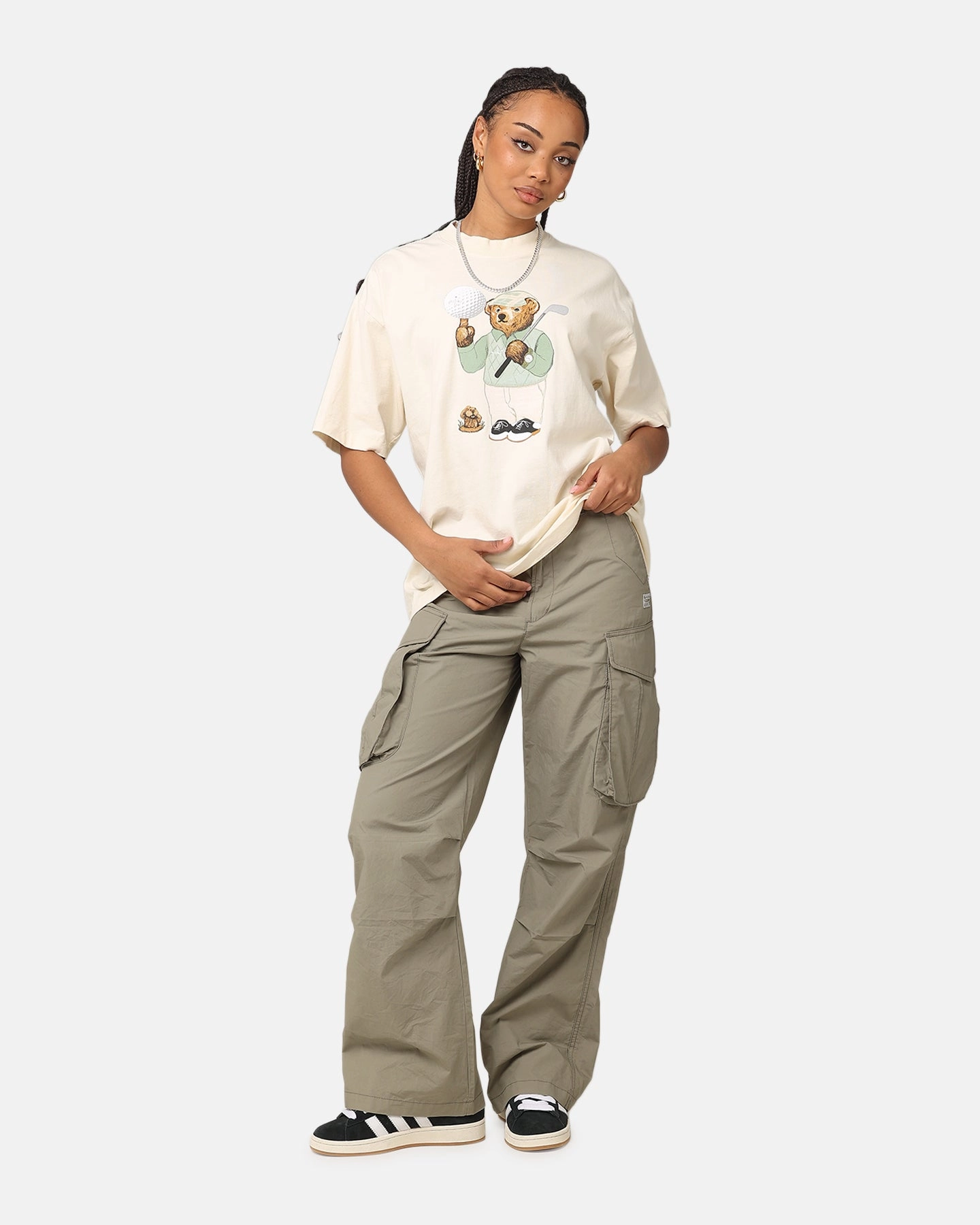 Market Par 5 Bear T-Shirt Ecru spandex blend